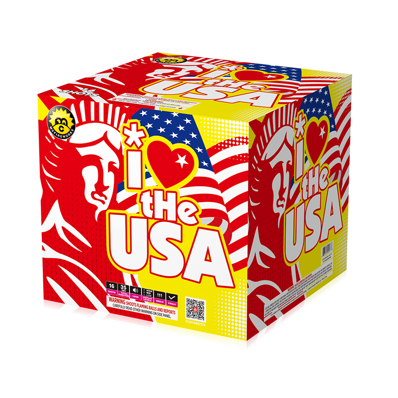أنا أحب الولايات المتحدة الأمريكية 16 طلقات 500G كعكة MC577